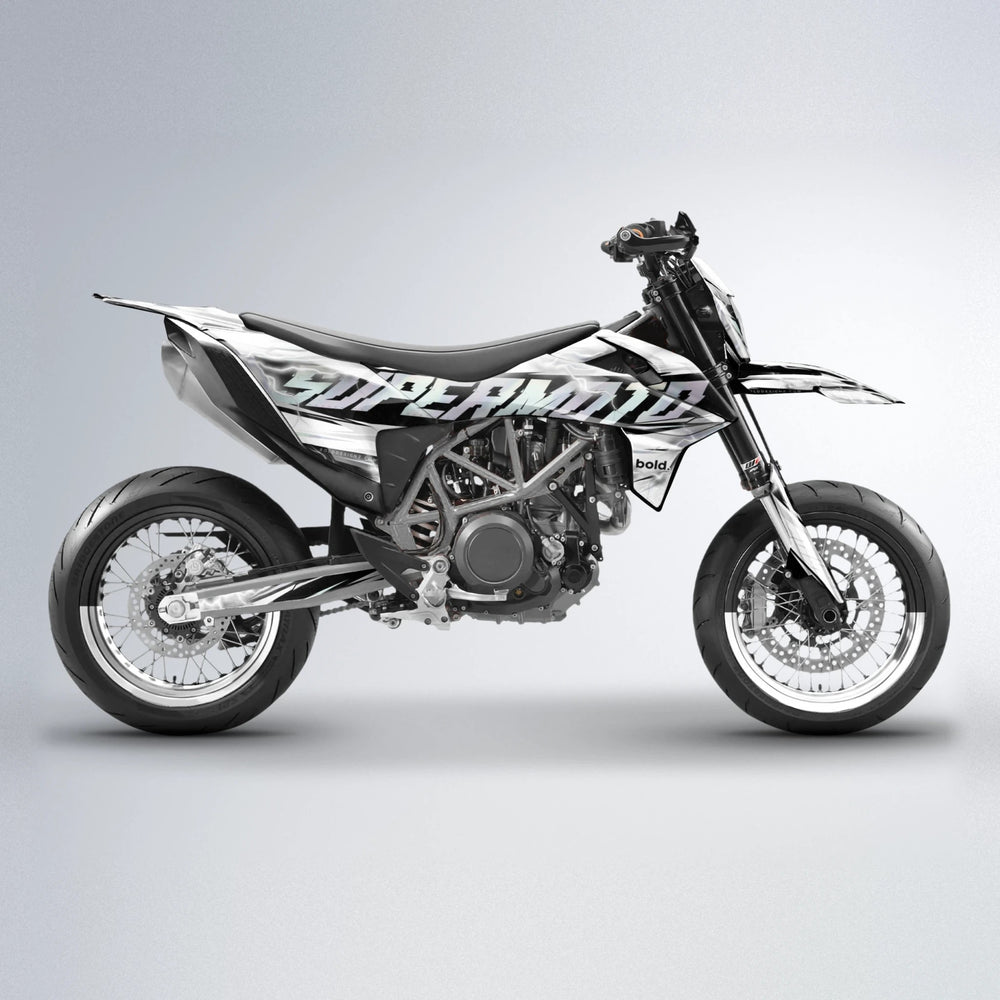 ROPAS72 KTM SMC 690 supermoto graphics kit in White