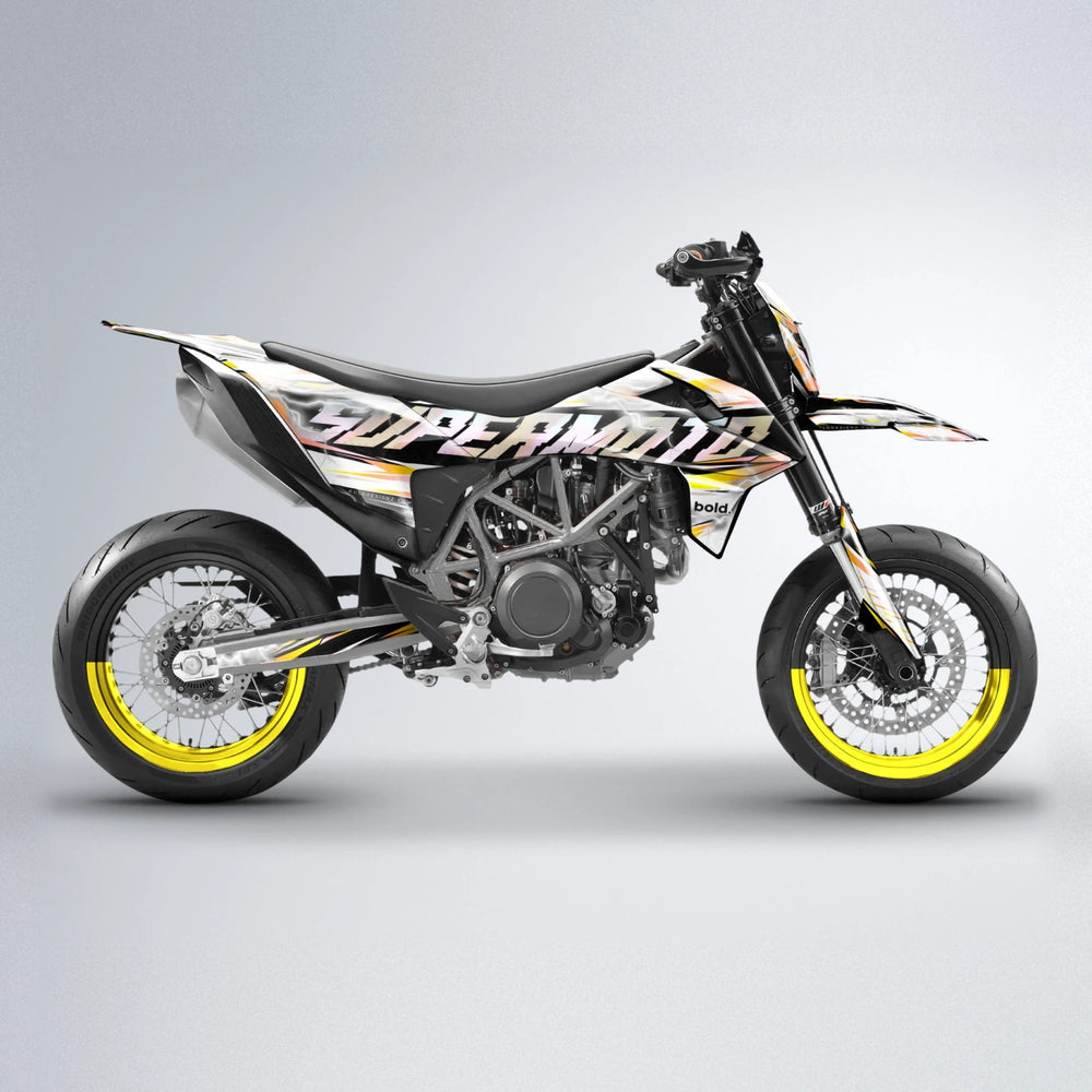 ROPAS72 KTM SMC 690 supermoto graphics kit in Yellow