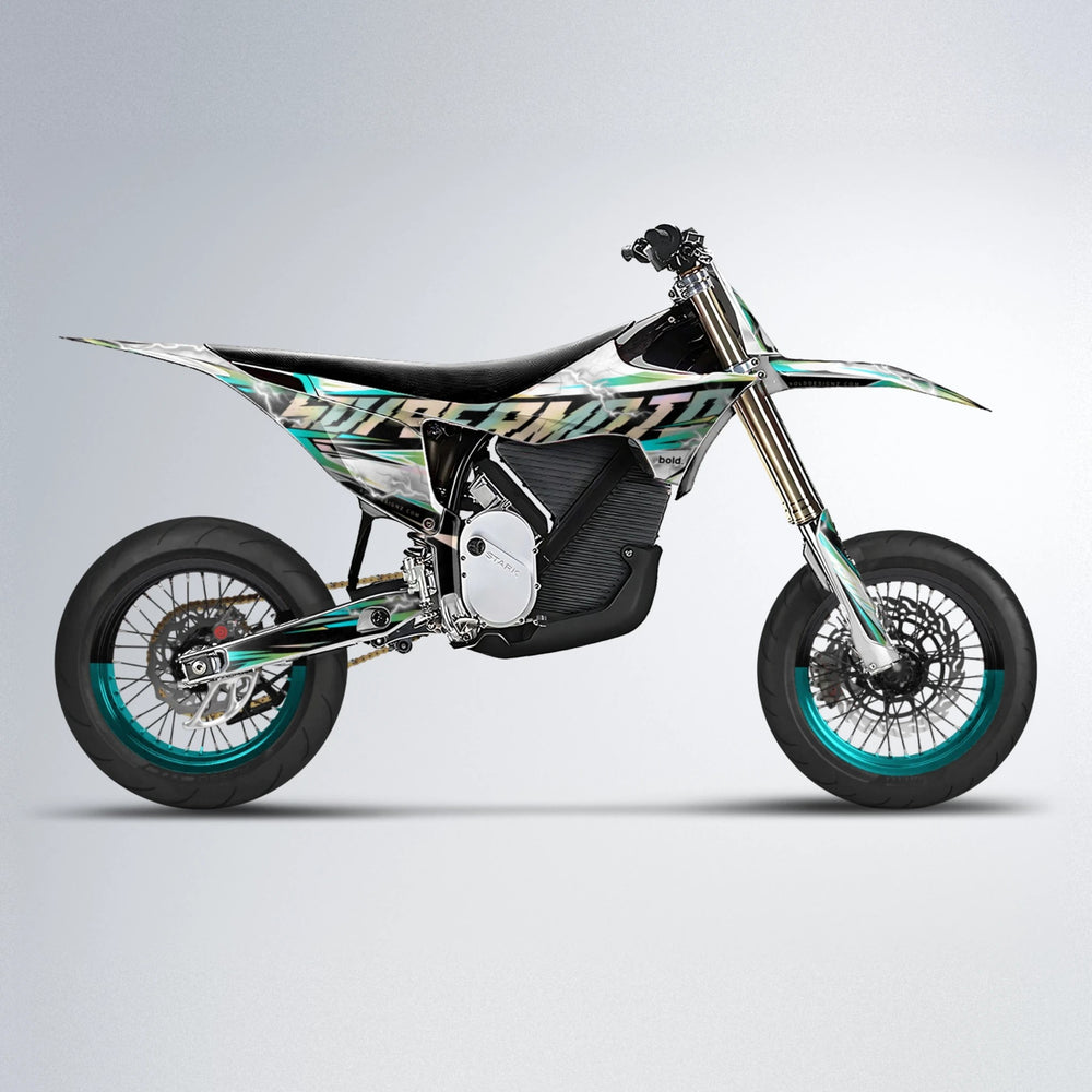 ROPAS72 Stark Varg SM supermoto graphics kit in Teal