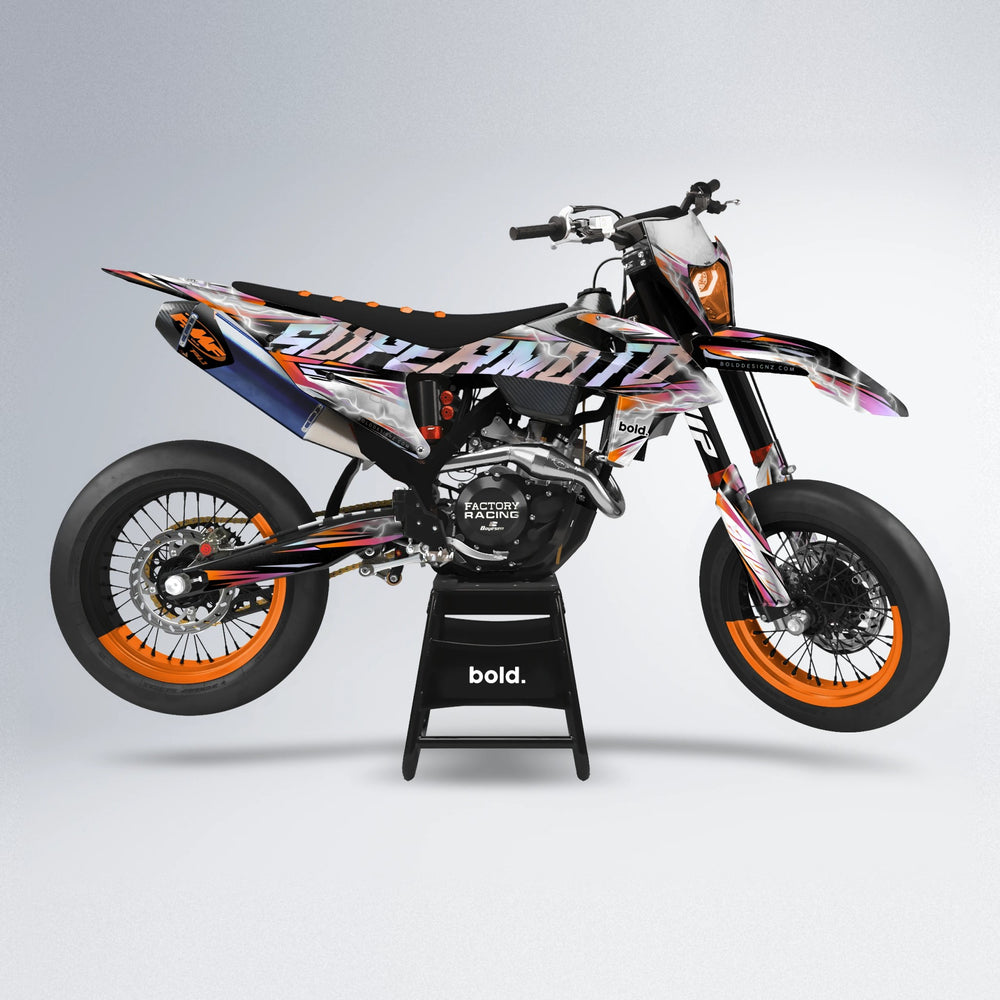 ROPAS72 supermoto graphics kit in Orange