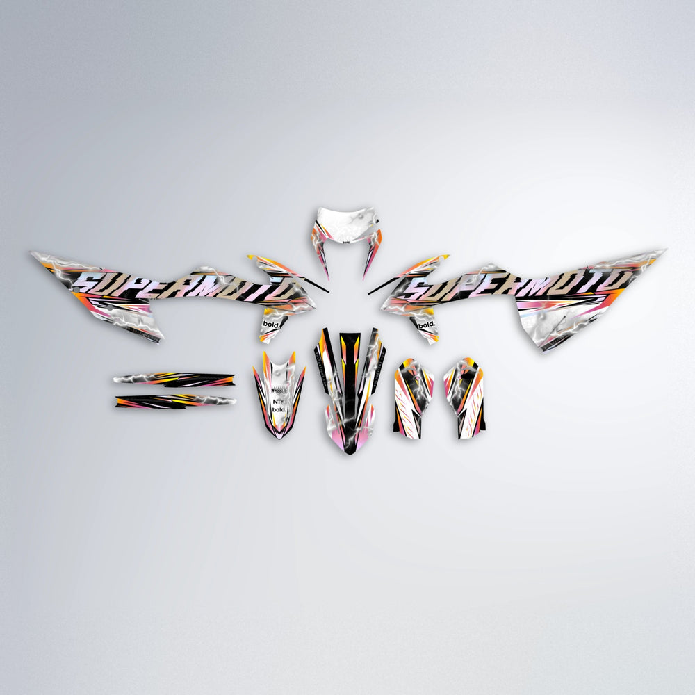 ROPAS72 graphics kit parts layout in Orange & Yellow