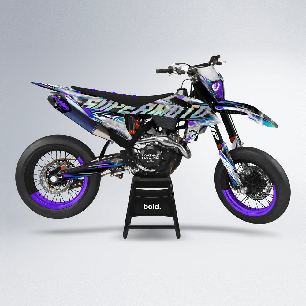 ROPAS72 supermoto graphics kit in Purple