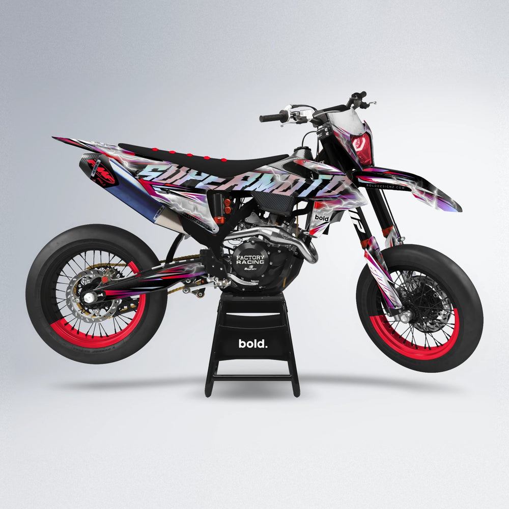 ROPAS72 supermoto graphics kit in Red