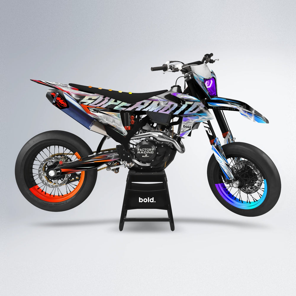 ROPAS72 supermoto graphics kit in Sunset Fade