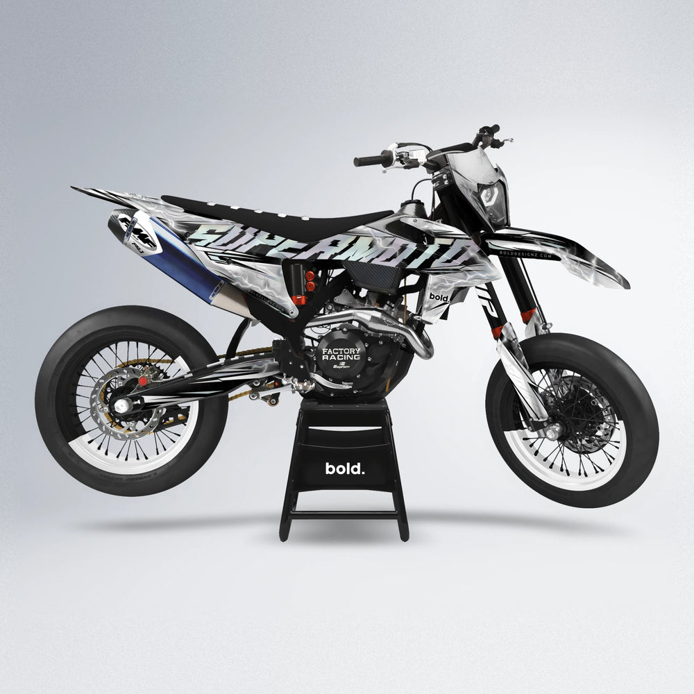 ROPAS72 supermoto graphics kit in White