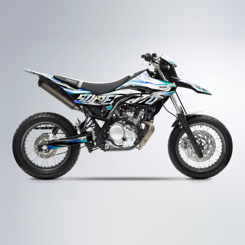 ROPAS72 Yamaha WR 125X supermoto graphics kit in Blue