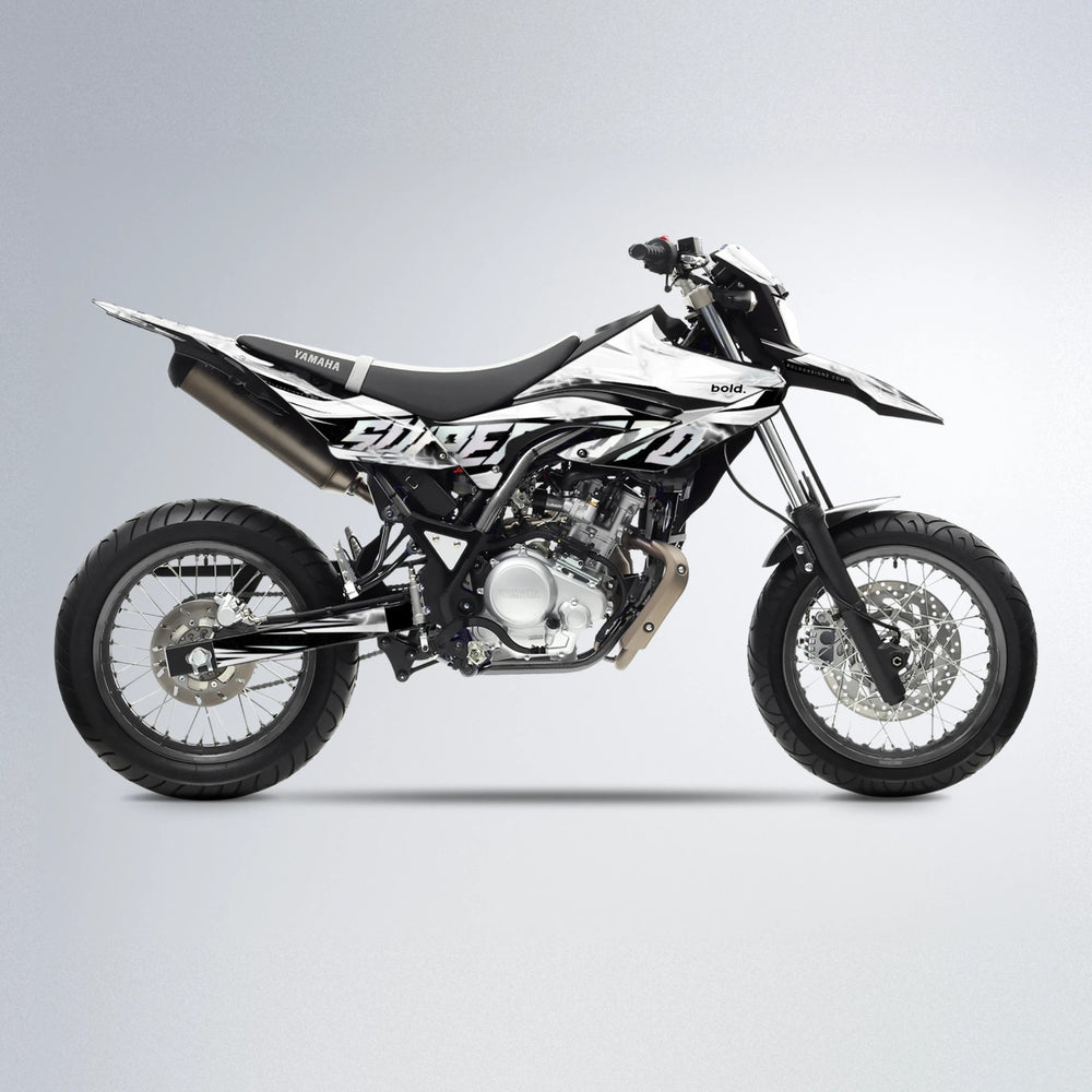 ROPAS72 Yamaha WR 125X supermoto graphics kit in White