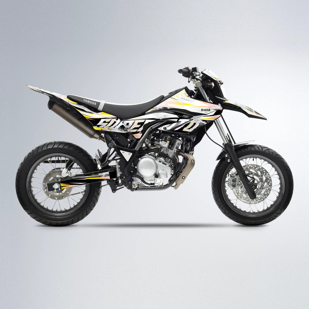 ROPAS72 Yamaha WR 125X supermoto graphics kit in Yellow