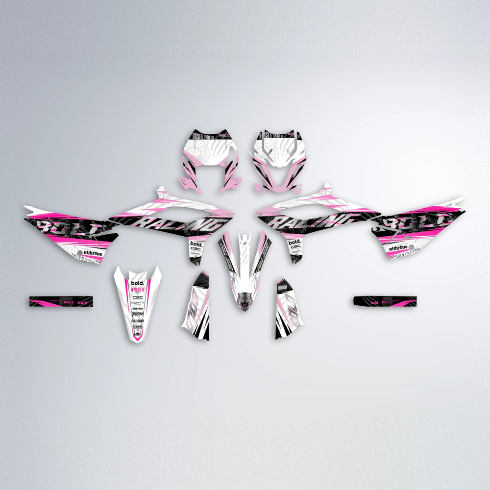 ROSEN Beta graphics kit parts layout in Flamingo