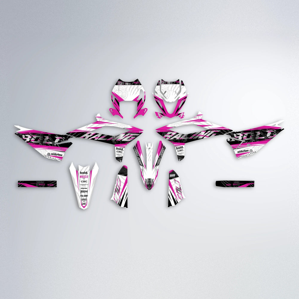 ROSEN Beta graphics kit parts layout in Pink