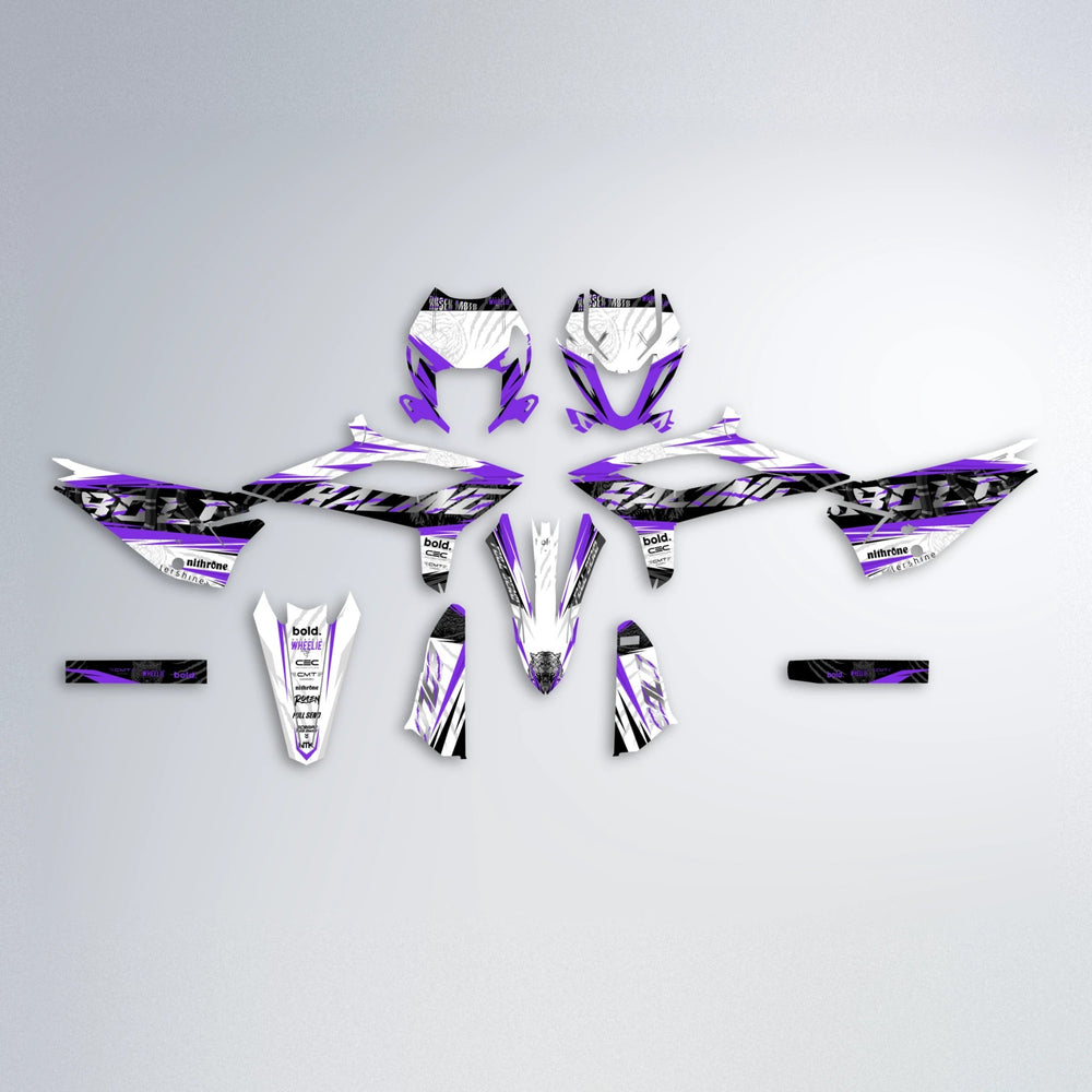ROSEN Beta graphics kit parts layout in Purple