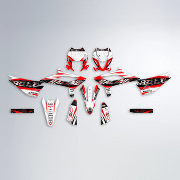 ROSEN Beta graphics kit parts layout in Red