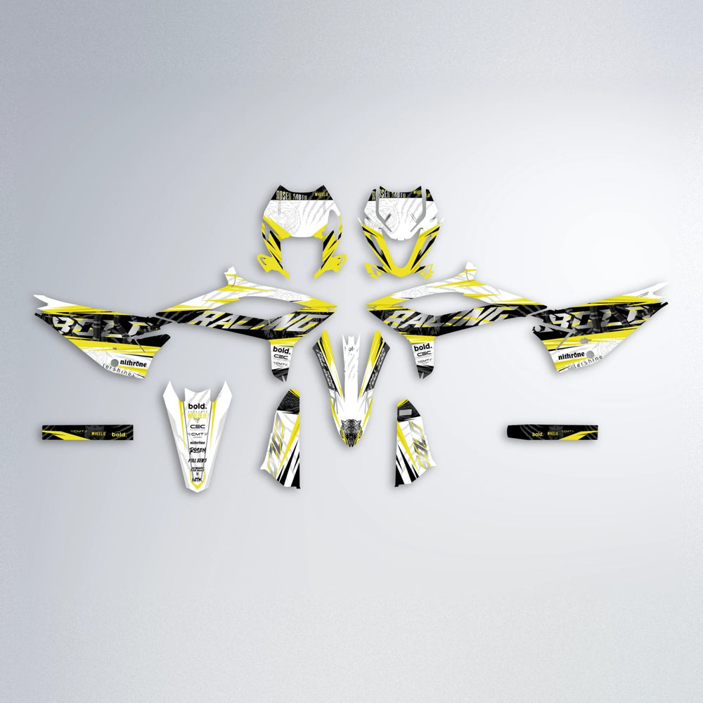 ROSEN Beta graphics kit parts layout in Yellow