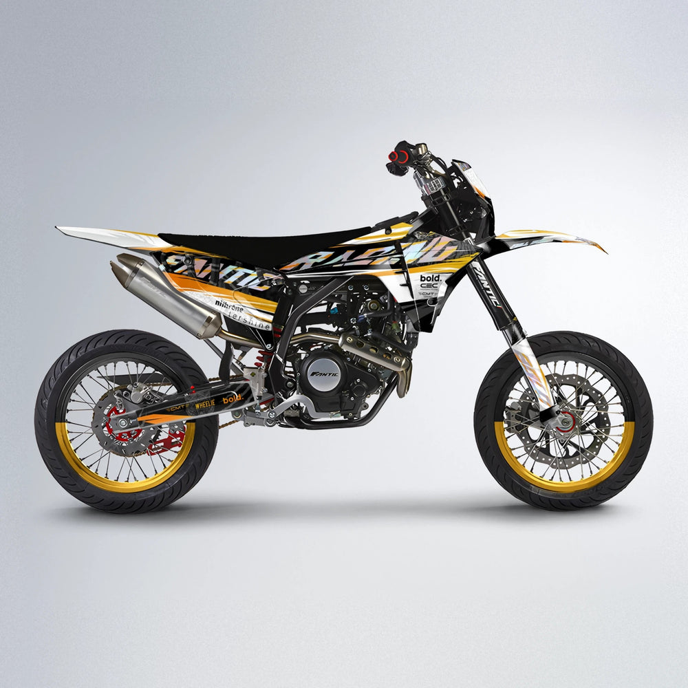 ROSEN Fantic supermoto graphics kit in Orange & Yellow