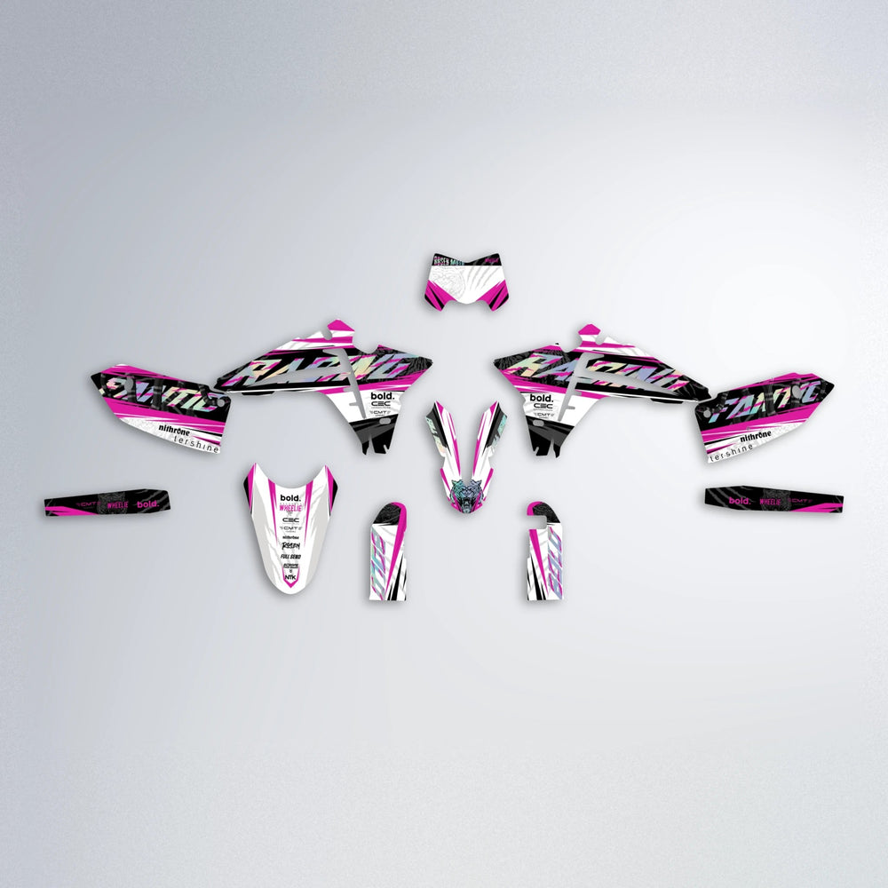ROSEN Fantic graphics kit parts layout in Pink