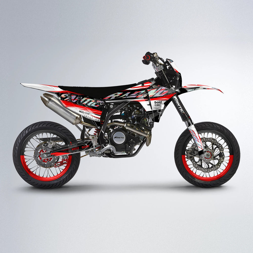 ROSEN Fantic supermoto graphics kit in Red
