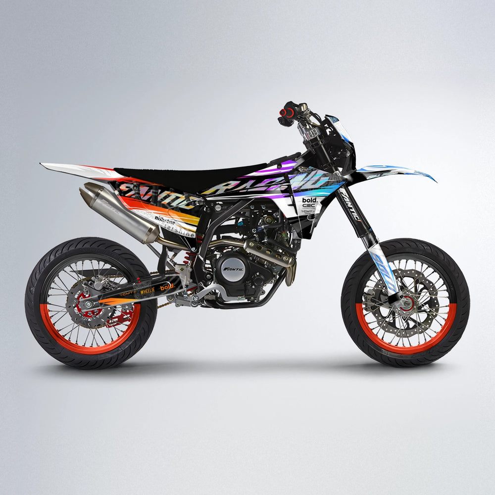 ROSEN Fantic supermoto graphics kit in Sunset Fade