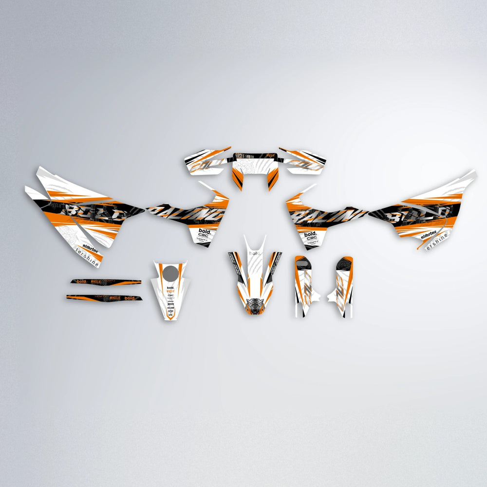 ROSEN Husqvarna 701 graphics kit parts layout in Orange