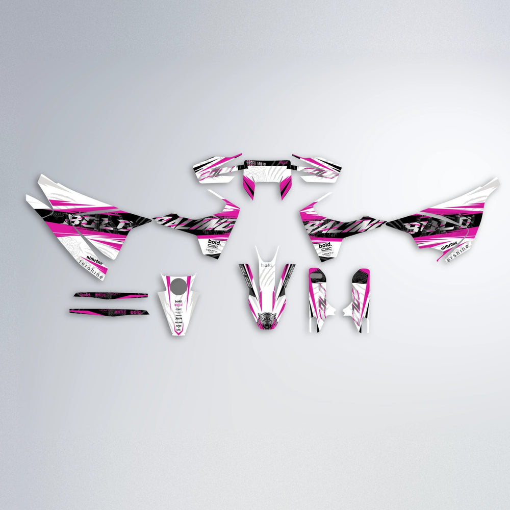 ROSEN Husqvarna 701 graphics kit parts layout in Pink