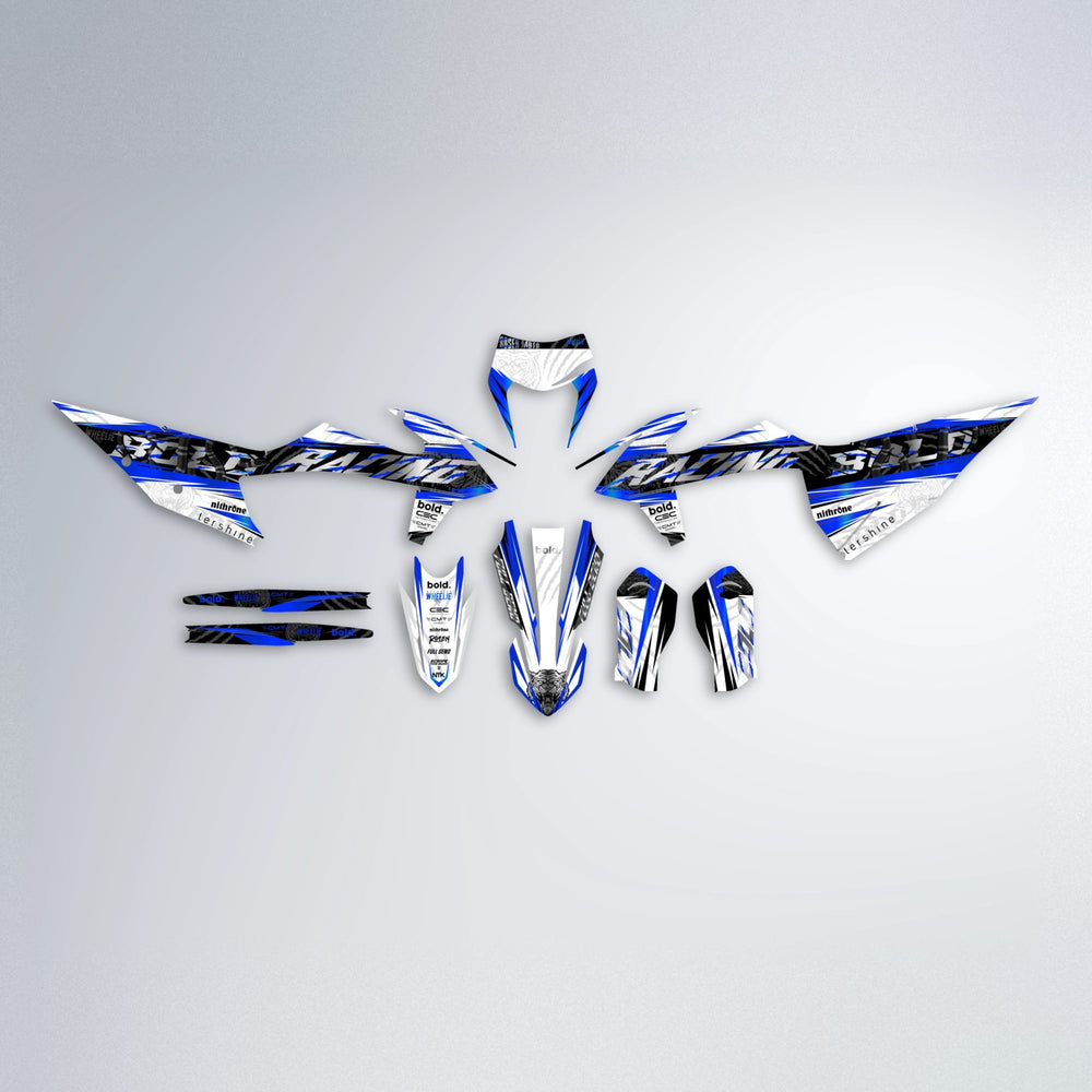 ROSEN graphics kit parts layout in Blue Chrome