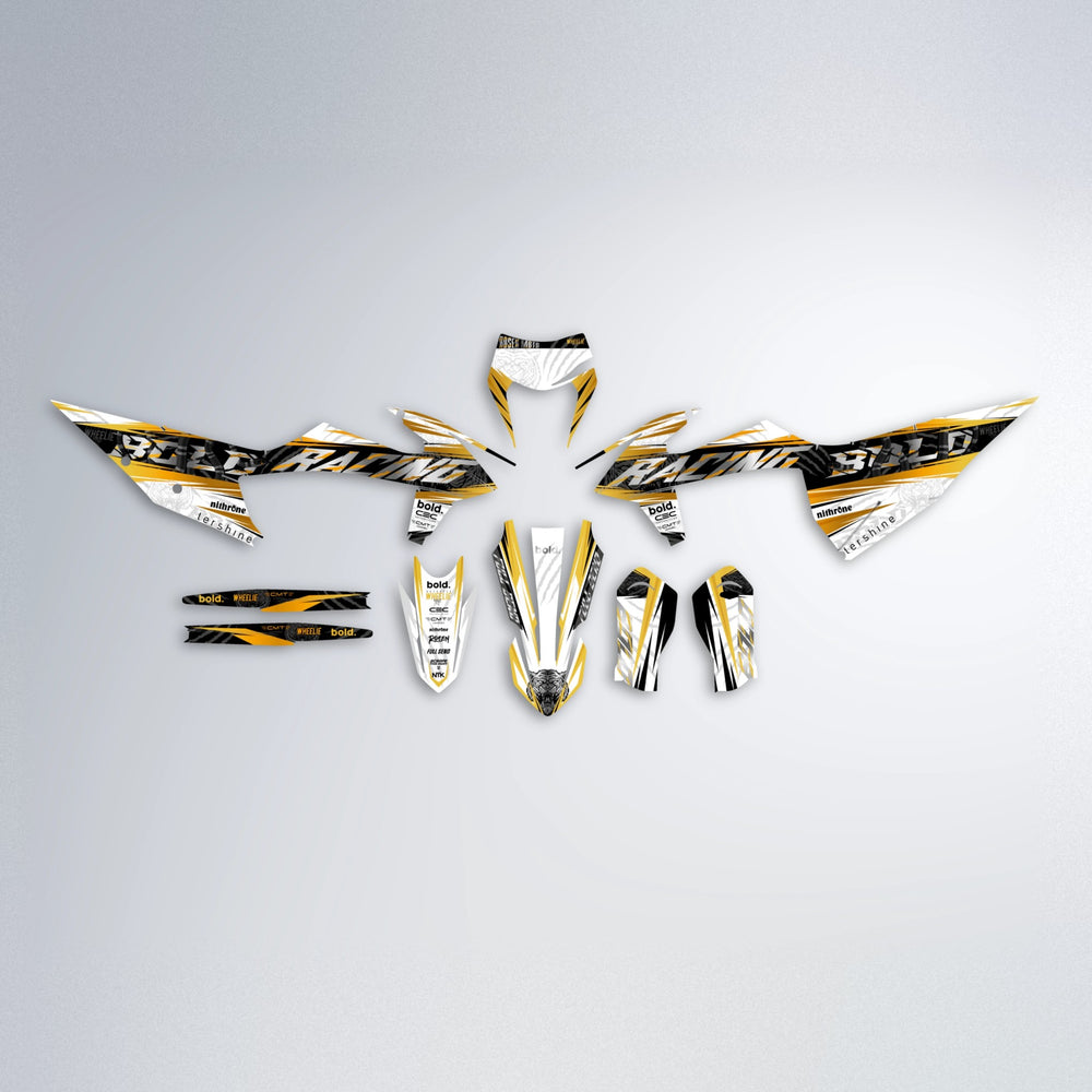 ROSEN graphics kit parts layout in Gold Chrome