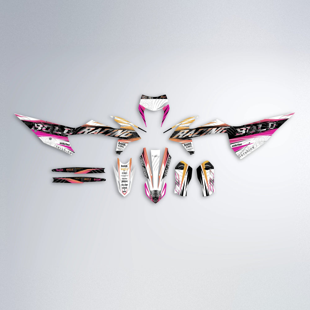 ROSEN graphics kit parts layout in Pink & Yellow