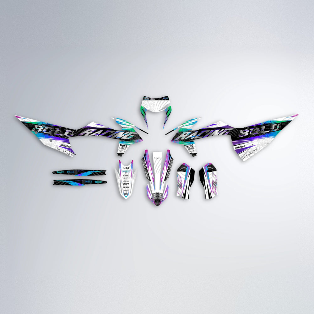 ROSEN graphics kit parts layout in Purple Holo