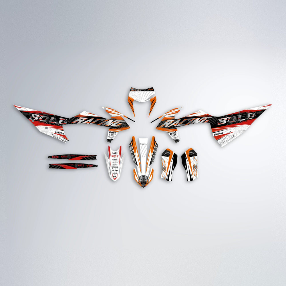 ROSEN graphics kit parts layout in Red & Orange
