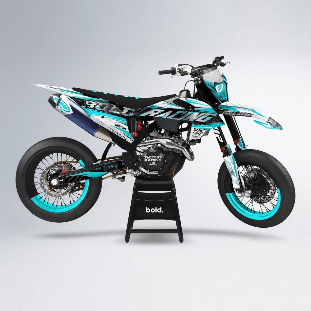 ROSEN supermoto graphics kit in Teal