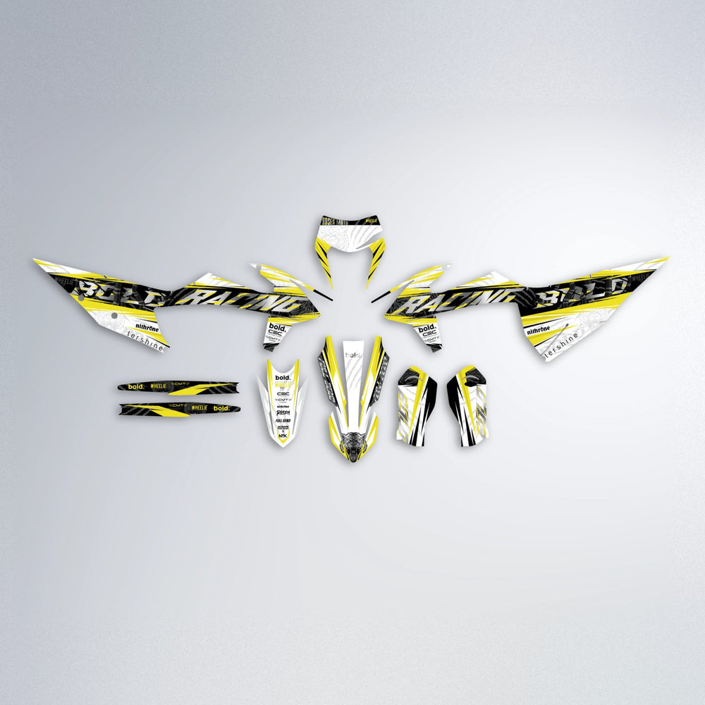 ROSEN graphics kit parts layout in Yellow