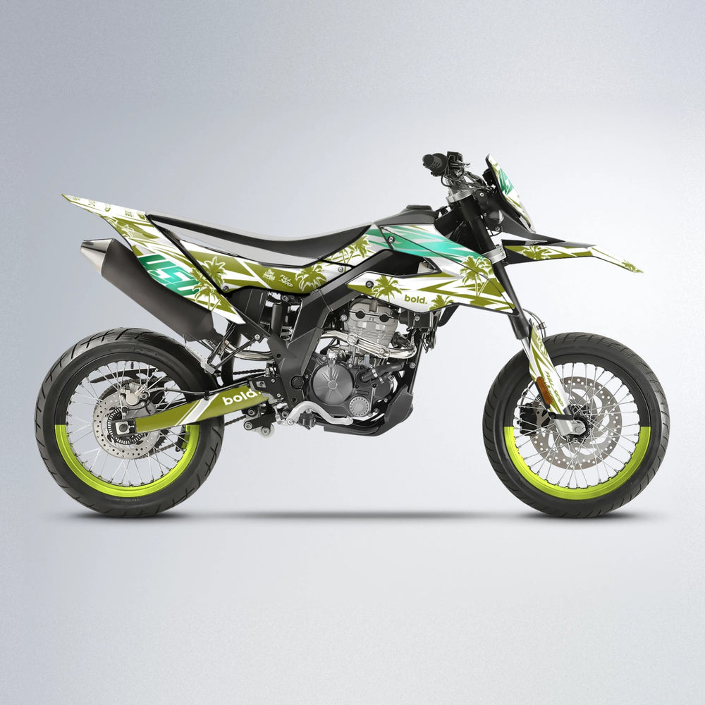 ROZALIN Aprilia SX 125 supermoto graphics kit in Olive