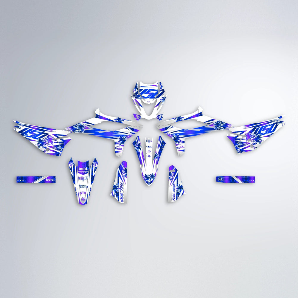 ROZALIN Beta graphics kit parts layout in Blue