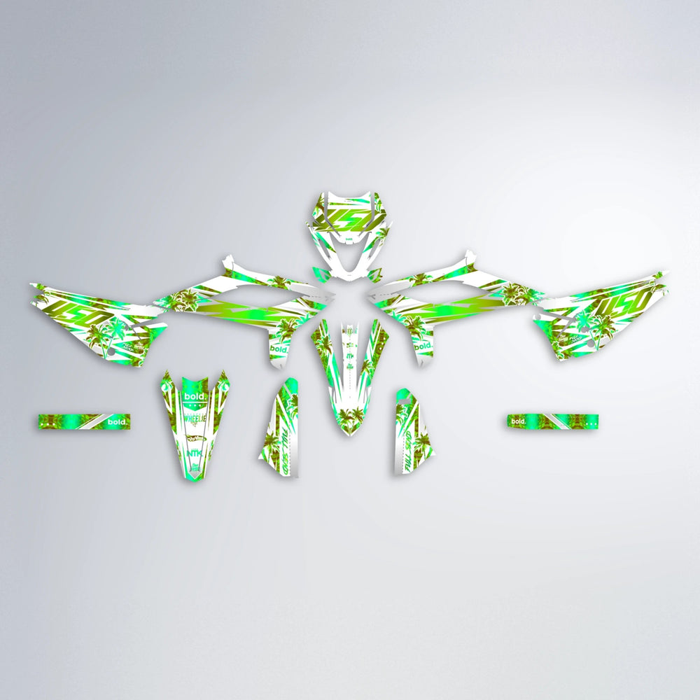 ROZALIN Beta graphics kit parts layout in Green