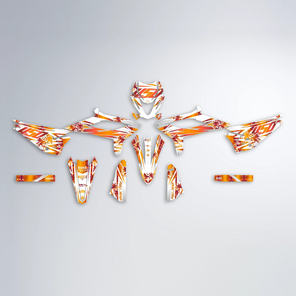ROZALIN Beta graphics kit parts layout in Orange