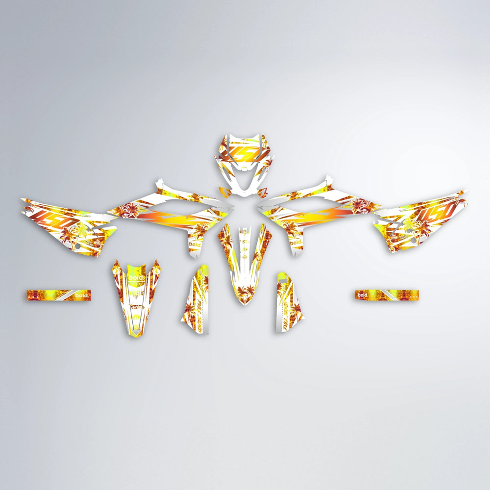 ROZALIN Beta graphics kit parts layout in Orange & Yellow