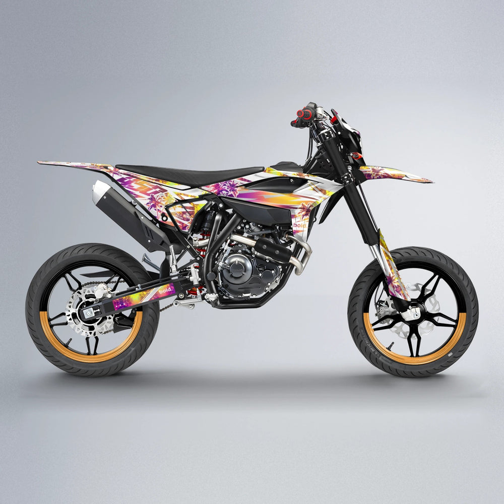 ROZALIN Beta supermoto graphics kit in Pink & Yellow
