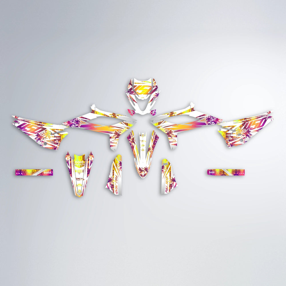 ROZALIN Beta graphics kit parts layout in Pink & Yellow