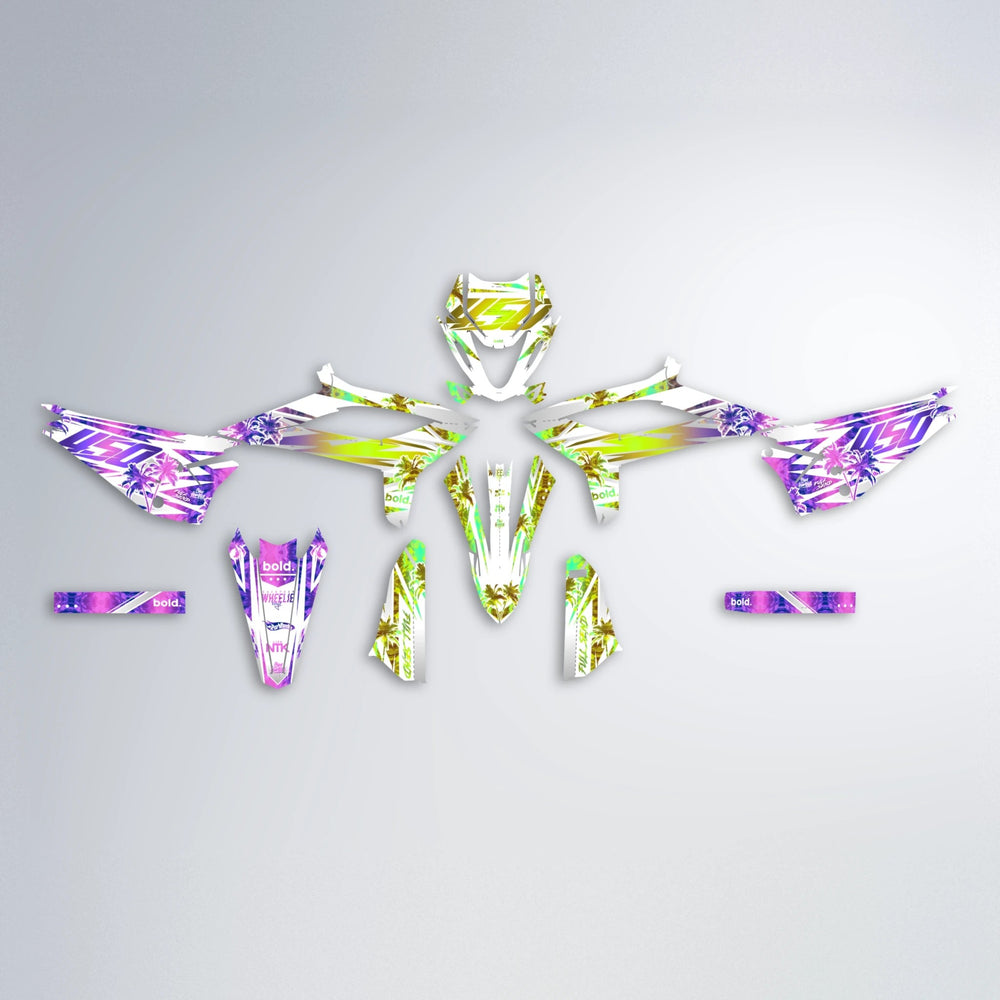 ROZALIN Beta graphics kit parts layout in Purple & Yellow