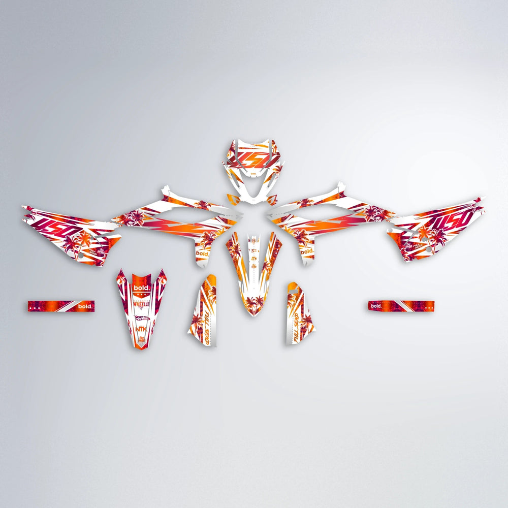 ROZALIN Beta graphics kit parts layout in Red & Orange