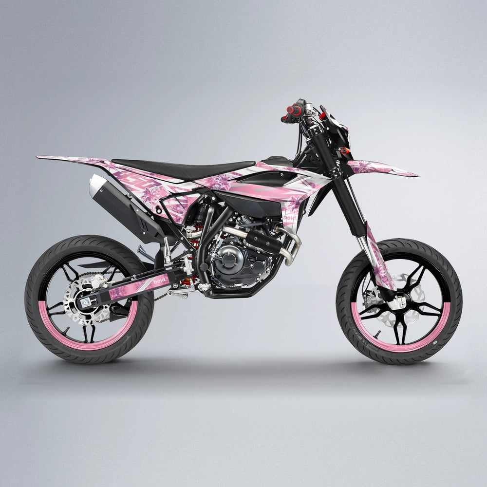 ROZALIN Beta supermoto graphics kit in Sakura Pink