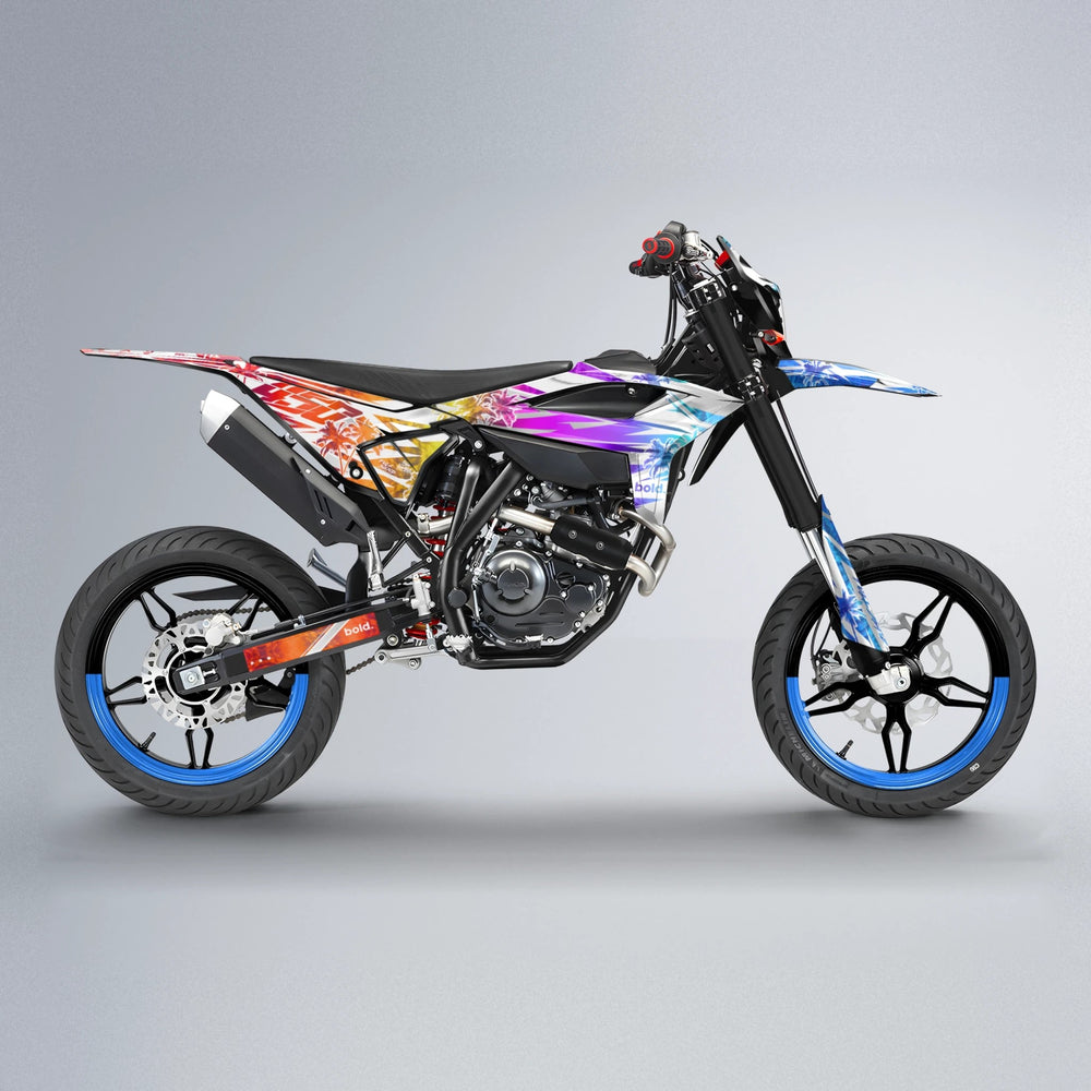 ROZALIN Beta supermoto graphics kit in Sunset Fade