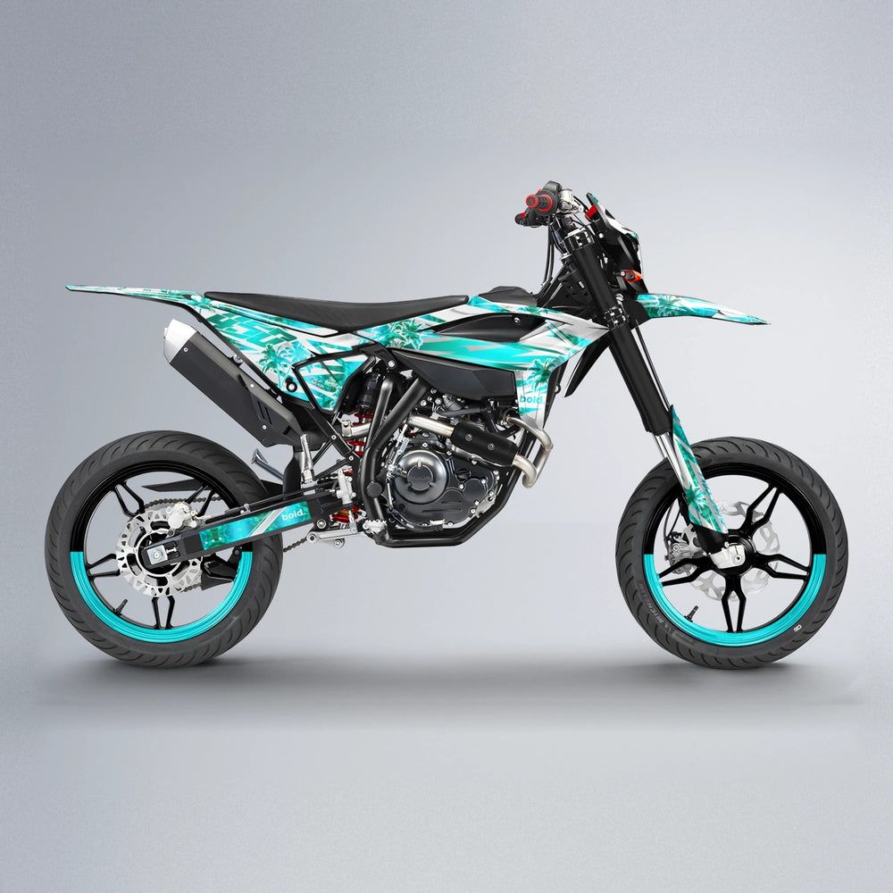 ROZALIN Beta supermoto graphics kit in Teal