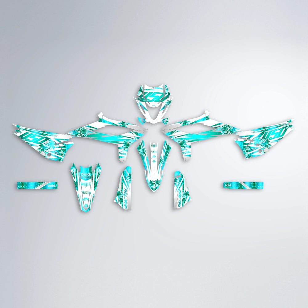 ROZALIN Beta graphics kit parts layout in Teal