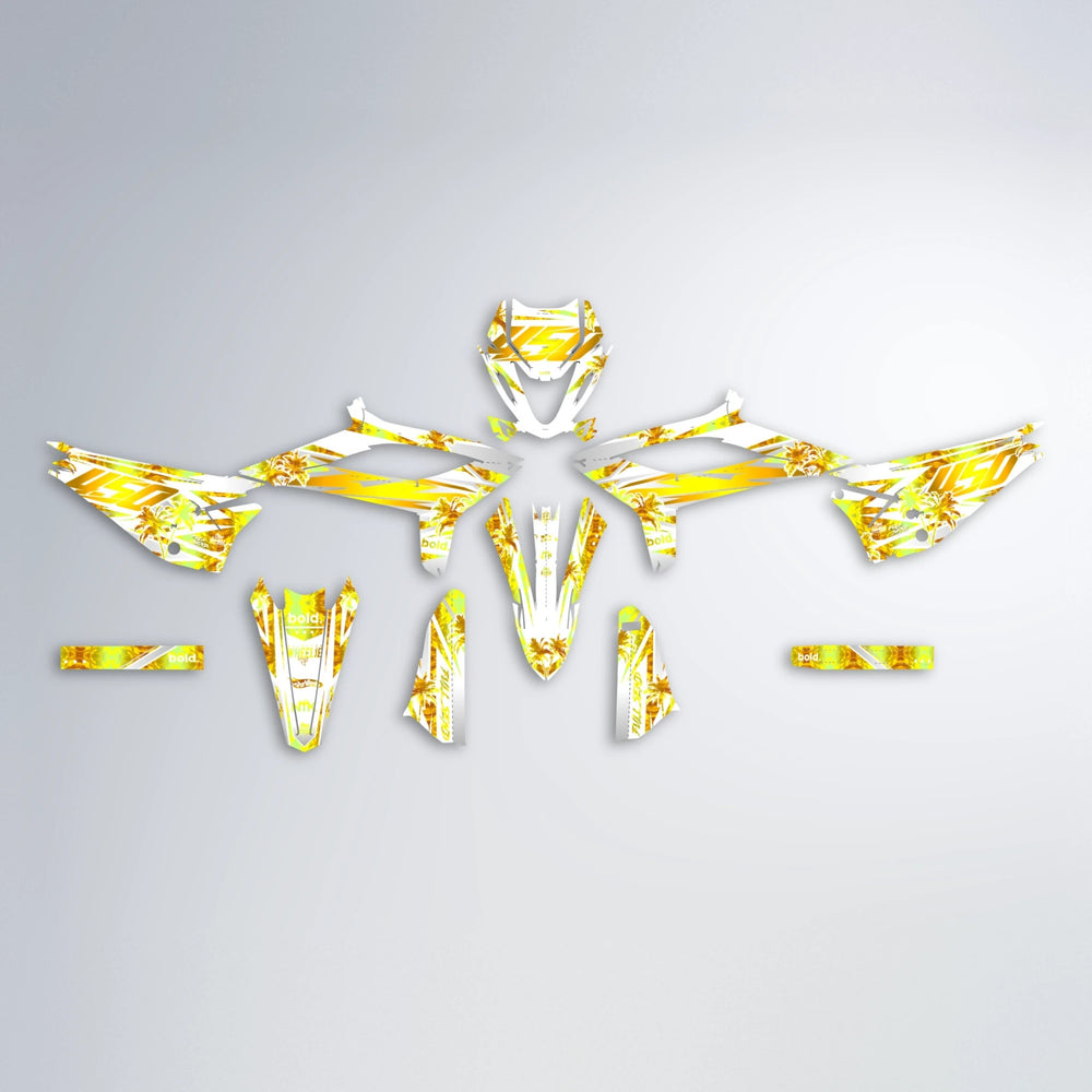 ROZALIN Beta graphics kit parts layout in Yellow