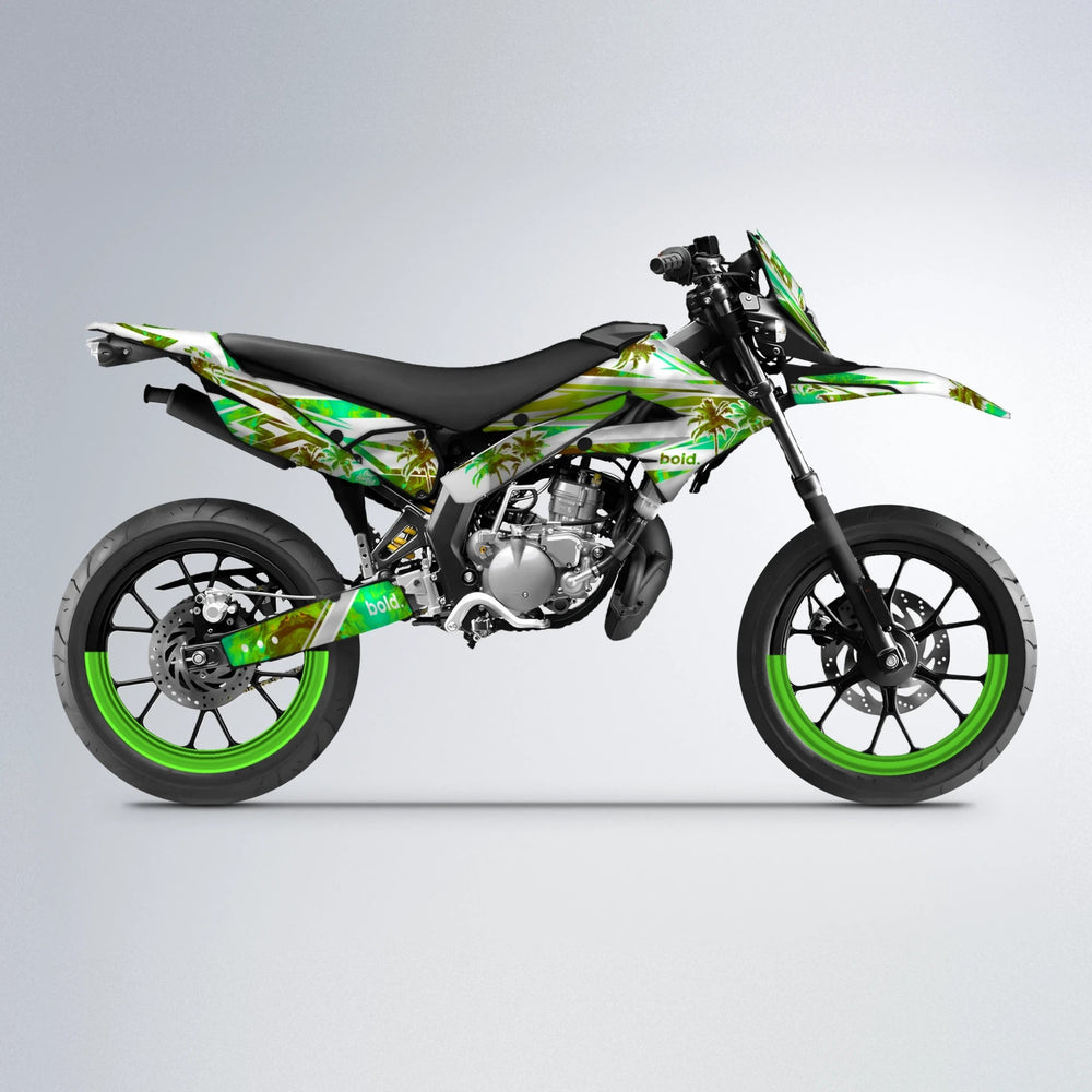 ROZALIN Derbi Senda supermoto graphics kit in Green