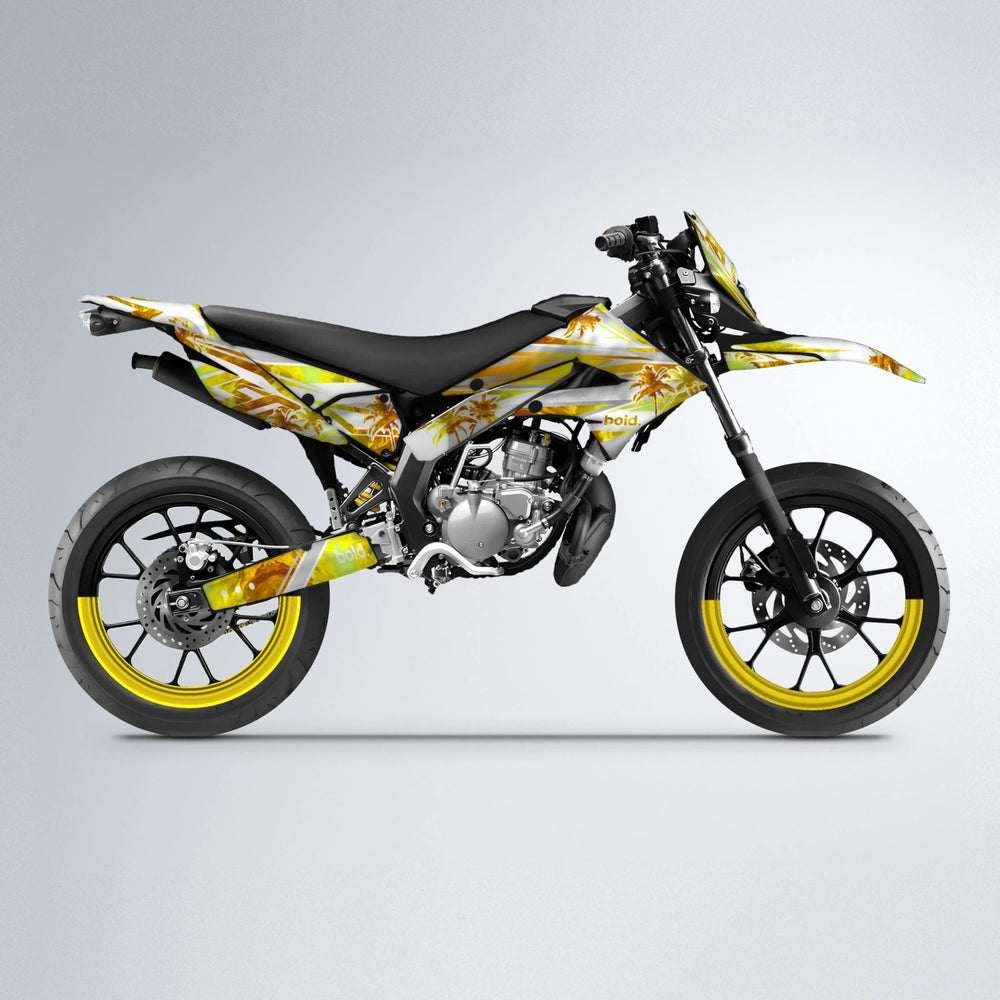 ROZALIN Derbi Senda supermoto graphics kit in Yellow