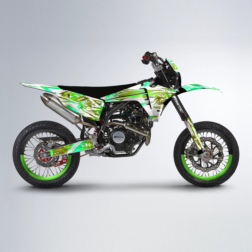 ROZALIN Fantic supermoto graphics kit in Green