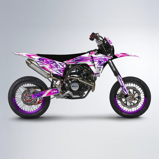 ROZALIN Fantic supermoto graphics kit in Pink