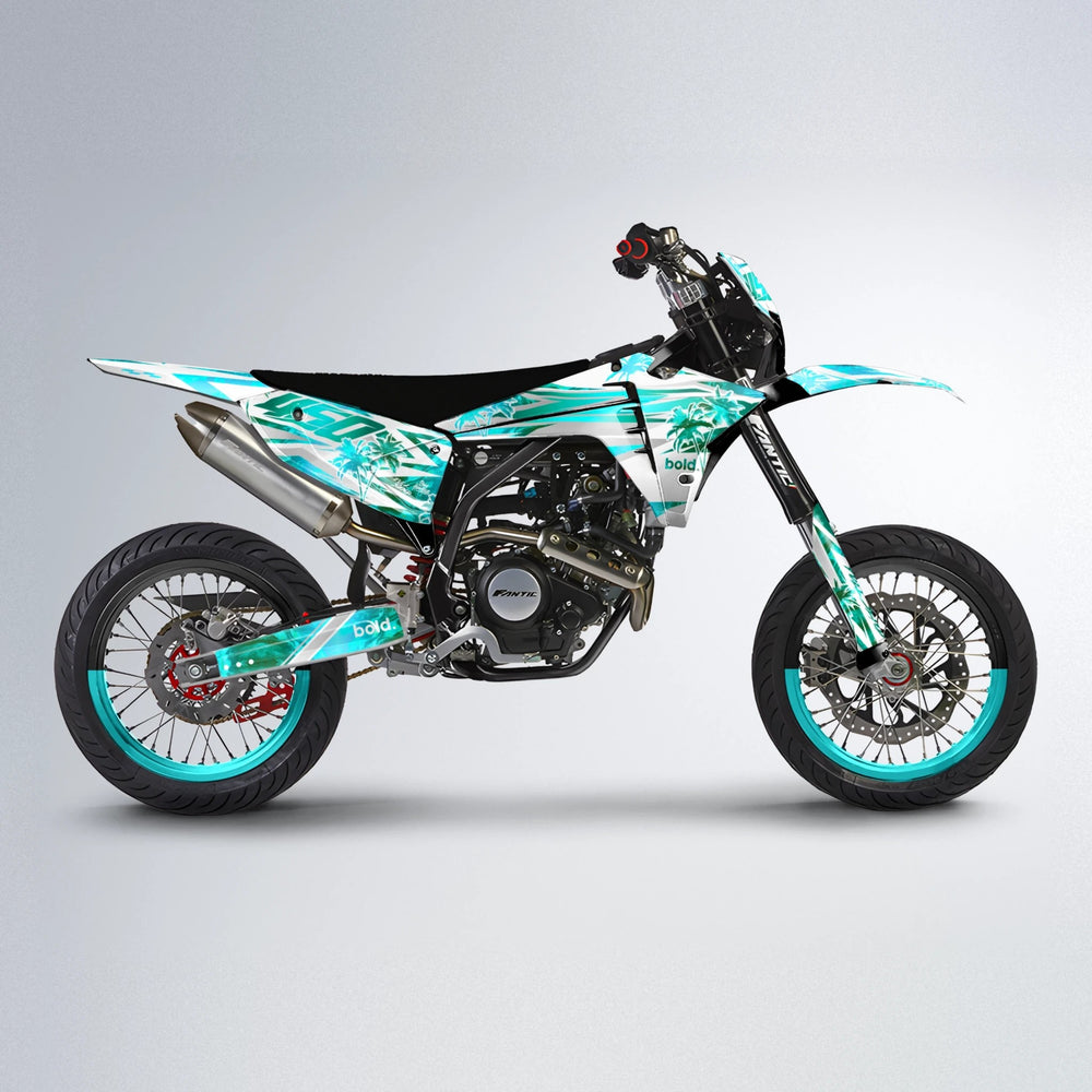 ROZALIN Fantic supermoto graphics kit in Teal