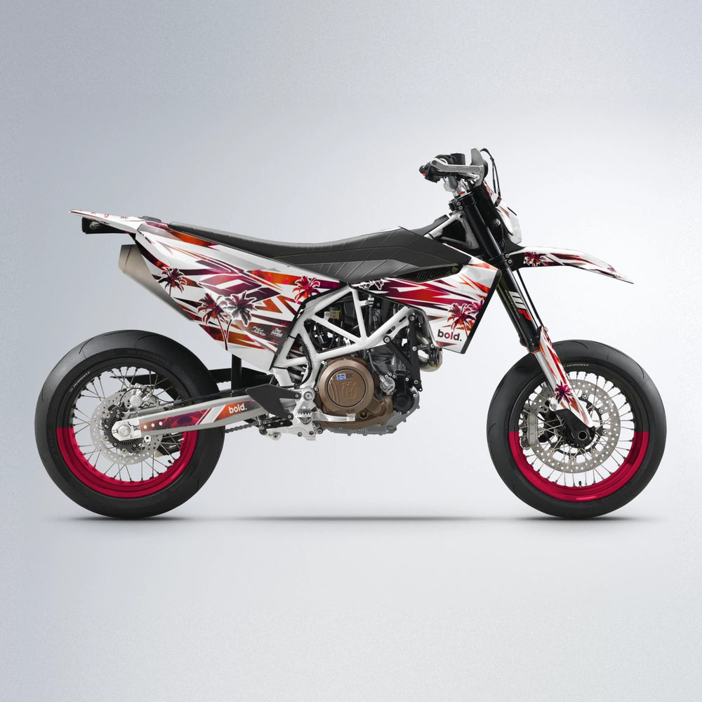 ROZALIN Husqvarna 701 supermoto graphics kit in Black & Red